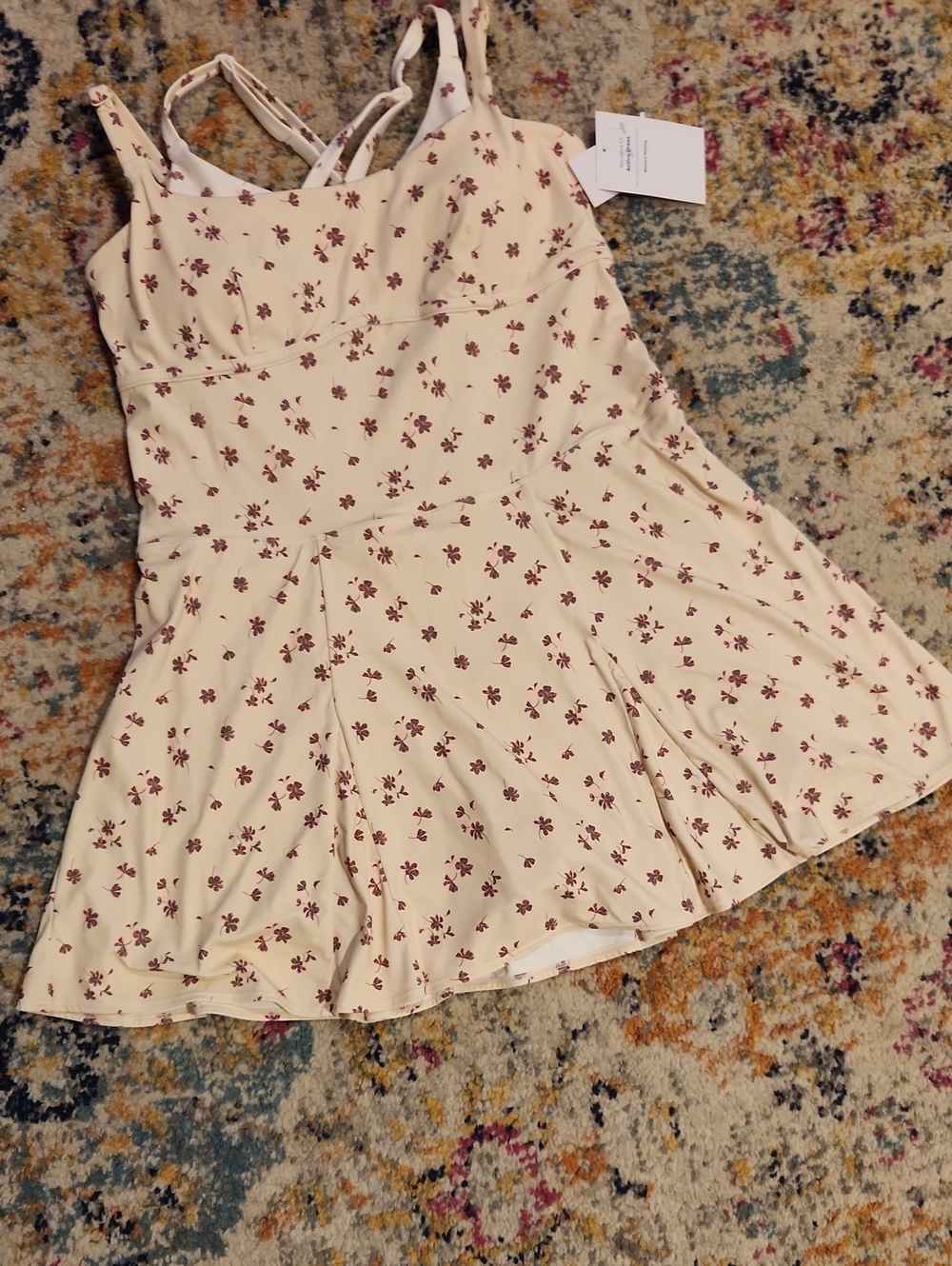 Joy Lab SZ L Floral Print Active Dress/built In Shorts - Picture 3 of 8